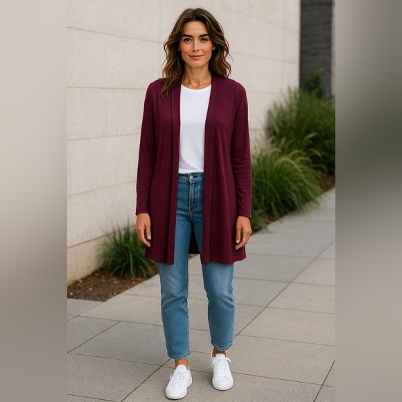 NWT Laila Jayde x Stitch Fix Women’s Long Hooded Lightweight Cardigan Comfy - Picture 1 of 8